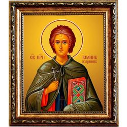 Иоанн Кущник преподобный. Икона на холсте.