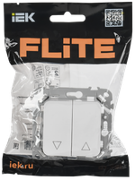 FLITE Выключатель жалюзи 10А ВЖ52-2-0-ФлБ белый IEK