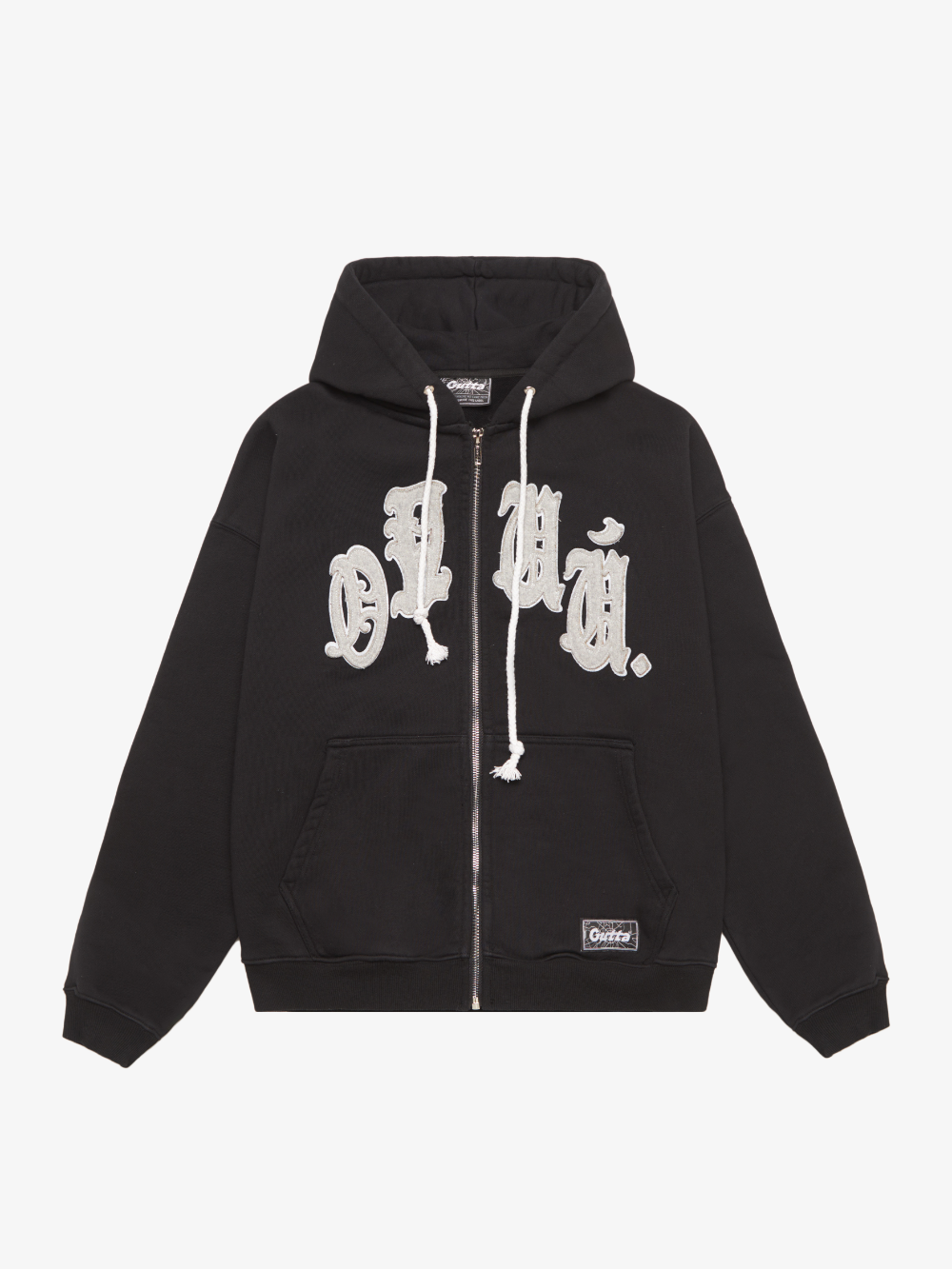 'VARSITY' ZIP-HOODIE BLACK
