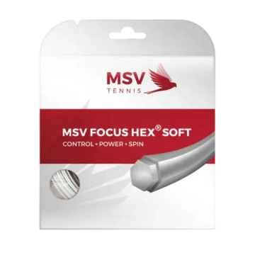 Теннисная струна MSV Focus HEX® Soft 12m 1,30mm white