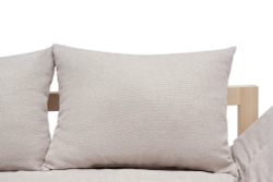 Диван кушетка Элиза, рогожка, белый