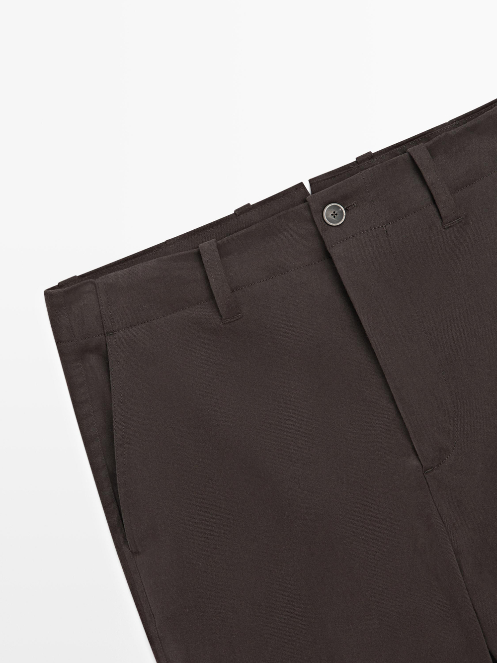 Massimo Dutti Широкие брюки с карманами, коричневый