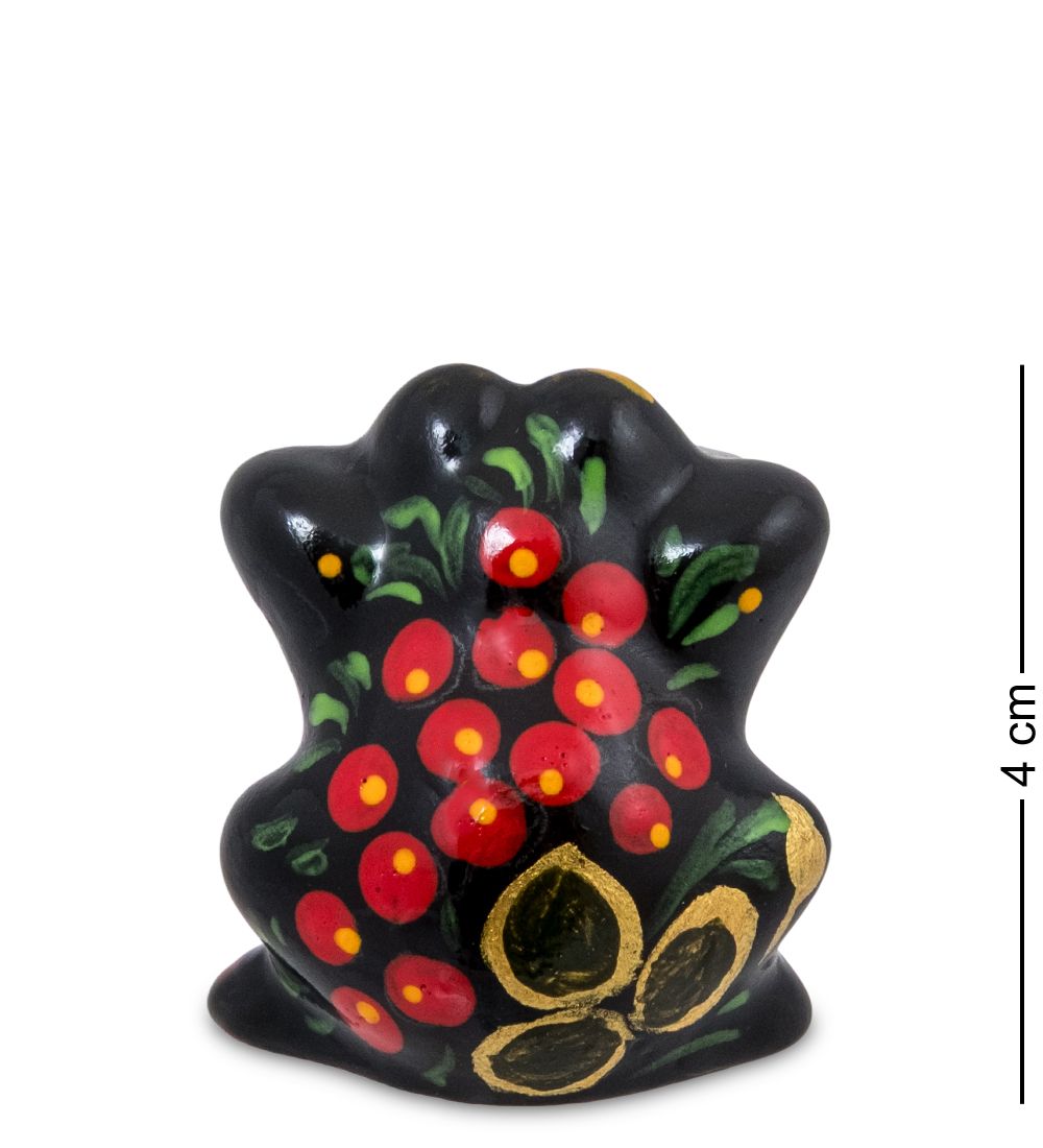 ГЛ- 975 Фигурка «Ляга-супер» хохлома (Гжельский фарфор)