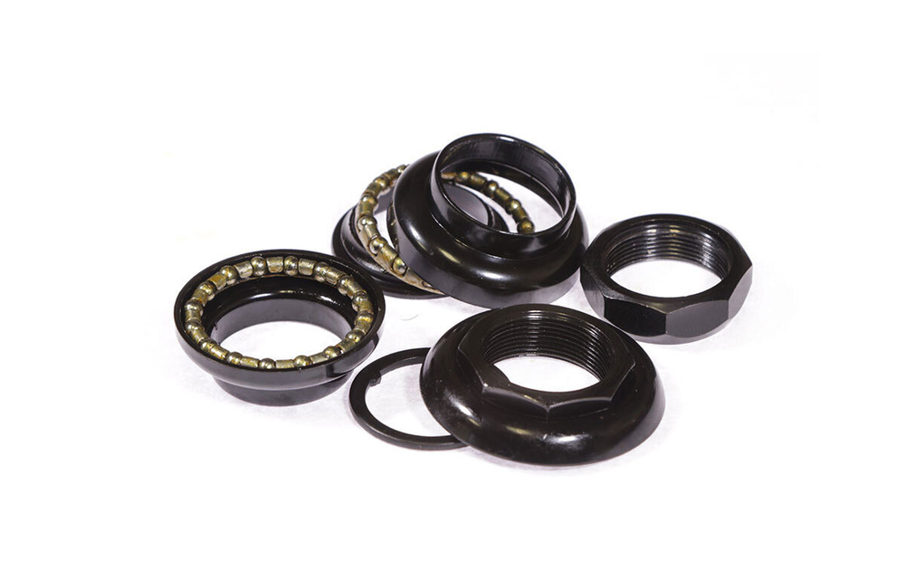 Рулевая колонка SF-HP02, 1", резьбовая, EC 30/25,4-24T EC 34/27, подшипники 5/32"x16- 2шт, высота 36-38мм, черн.
