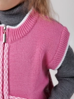 Жилетка вязаная на молнии