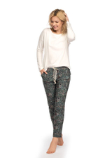 Пижама Elektra из хлопкового полотна (Размер: L) (Цвет: белый с зеленым)