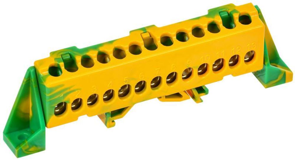 Шина PE "земля" в комб. изол. "Стойка" 6х9-13-ЖЗ TEKFOR IEK TF-NN10-13-DP-K52 Шина PE "земля" в комб. изол. "Стойка" 6х9-13-ЖЗ TEKFOR IEK TF-NN10-13-DP-K52