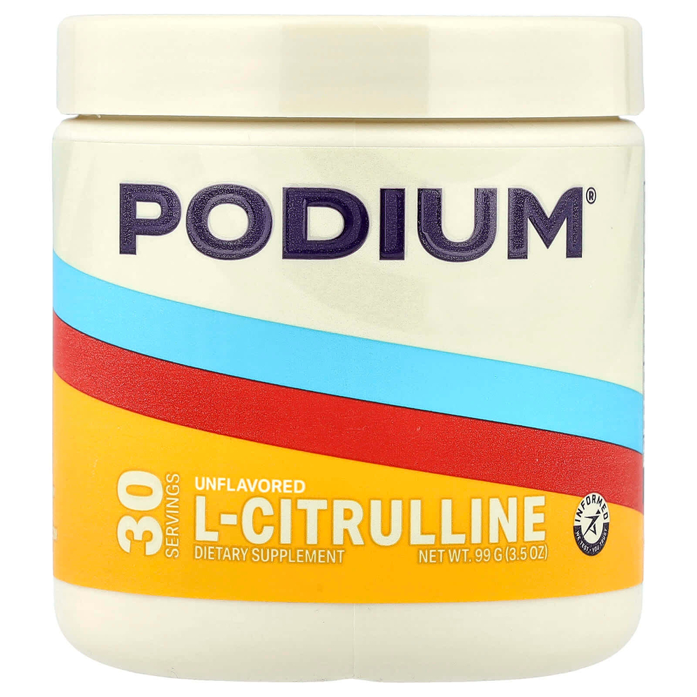 Podium Nutrition, L-цитруллин, без добавок, 99 г (3,5 унции)