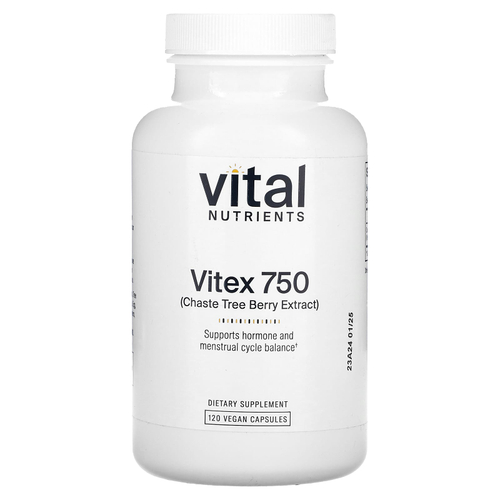 Vital Nutrients, Vitex 750, 750 мг, 120 веганских капсул