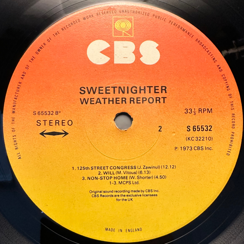 Weather Report - Sweetnighter (Англия 1973г.)