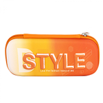 Пенал - косметичка Alingar, EVA, молния, 1 откидная планка, карман сетка, объемный рисунок, 80 х 210 мм, "STYLE", микс (бирюзовый, оранж, синий)