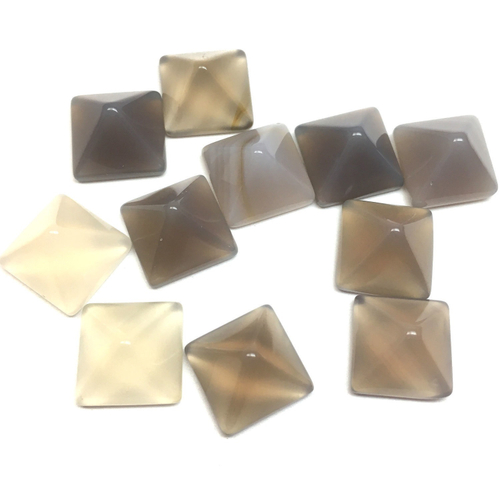 Серый агат, пирамидка 12 мм