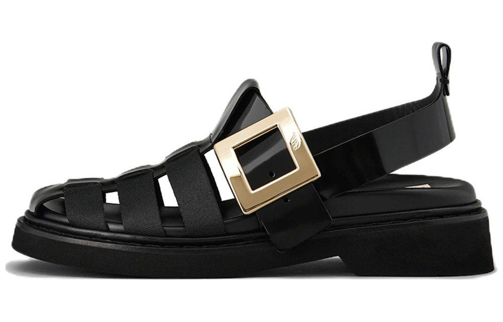 Roger Vivier Rangers Roman Sandals Women"s Black