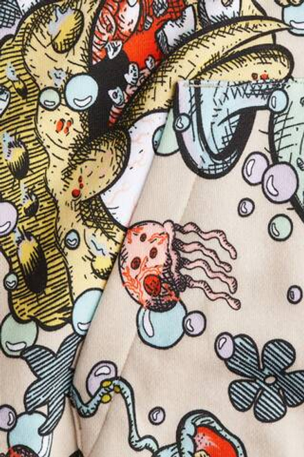 H&M Толстовка с капюшоном и принтом, светло-бежевый