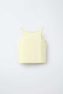 ZARA ТОП В РУБЧИК, ЖЕЛТЫЙ