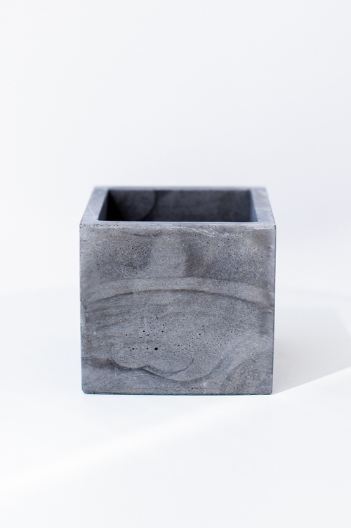 Кашпо Куб 11 темно-серый
