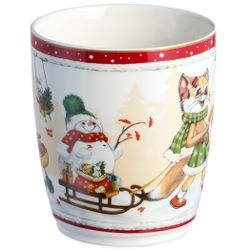 КРУЖКА LEFARD "С НОВЫМ ГОДОМ!" 300 МЛ КРАСНАЯ (КОР=36ШТ.)