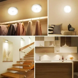 Светильник настенный с датчиком движения беспроводной светодиодный аккумуляторный 3 шт