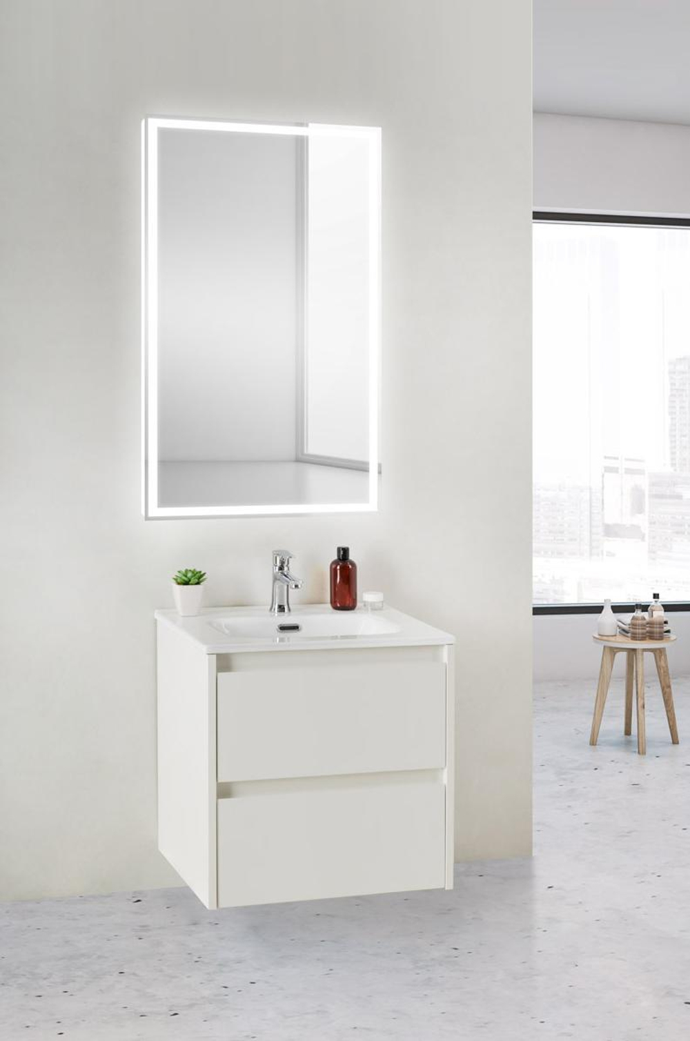 Тумба подвесная с раковиной BelBagno KRAFT 39-500/390-2C-SO-BO