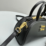 Miu Miu Leather Top Handle Bag 18 cm