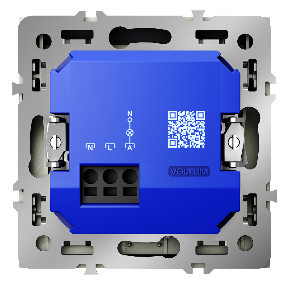 Выключатель встраиваемый VOLTUM S70 карточный 16А, (сталь)