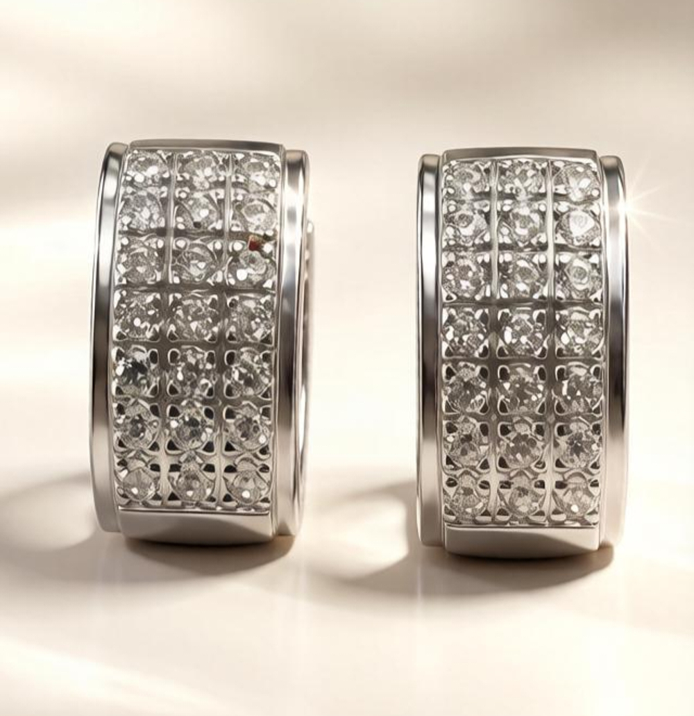 Ювелирные серьги из серебра 925 пробы