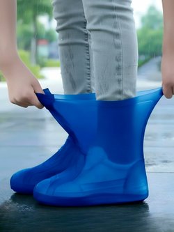 Дождевики для обуви многоразовые силиконовые синие M (р.34-40) 450015-M2