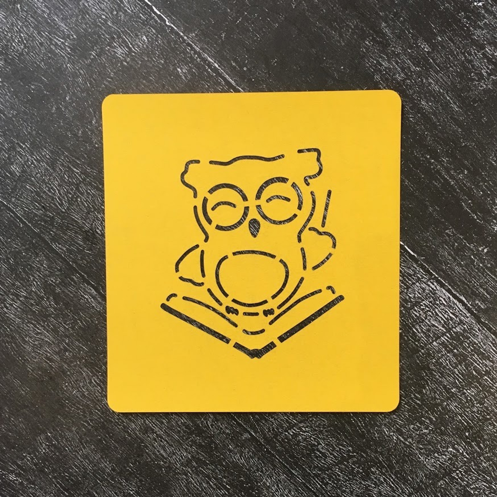 Сова №12 С указкой на книге