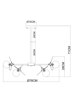 Люстра на штанге Arte Lamp PEACOCK A1369SP-10GY