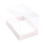 Упаковка для половины рулета с крышкой БЕЛАЯ 21*12*12 см