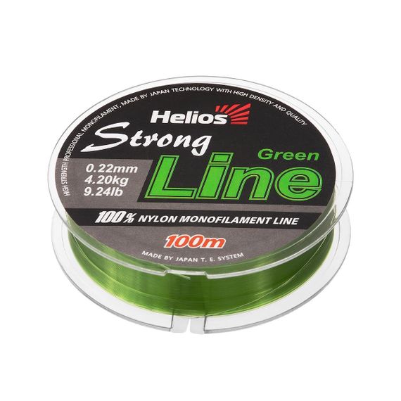 Леска Helios Strong Line Nylon Dark Green 0,22mm/100 (HS-SLG-22/100)
