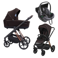 Детская коляска 3 в 1 Espiro Miloo 2025 и автокресло Pi Graphite 208 exellent chocolate / Графитовый (Graphite 117)