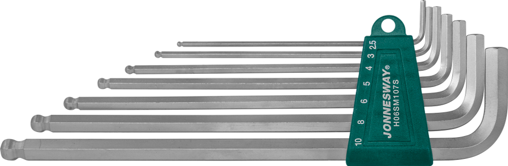 H06SM107S Набор ключей торцевых шестигранных удлиненных с шаром, 7 предметов