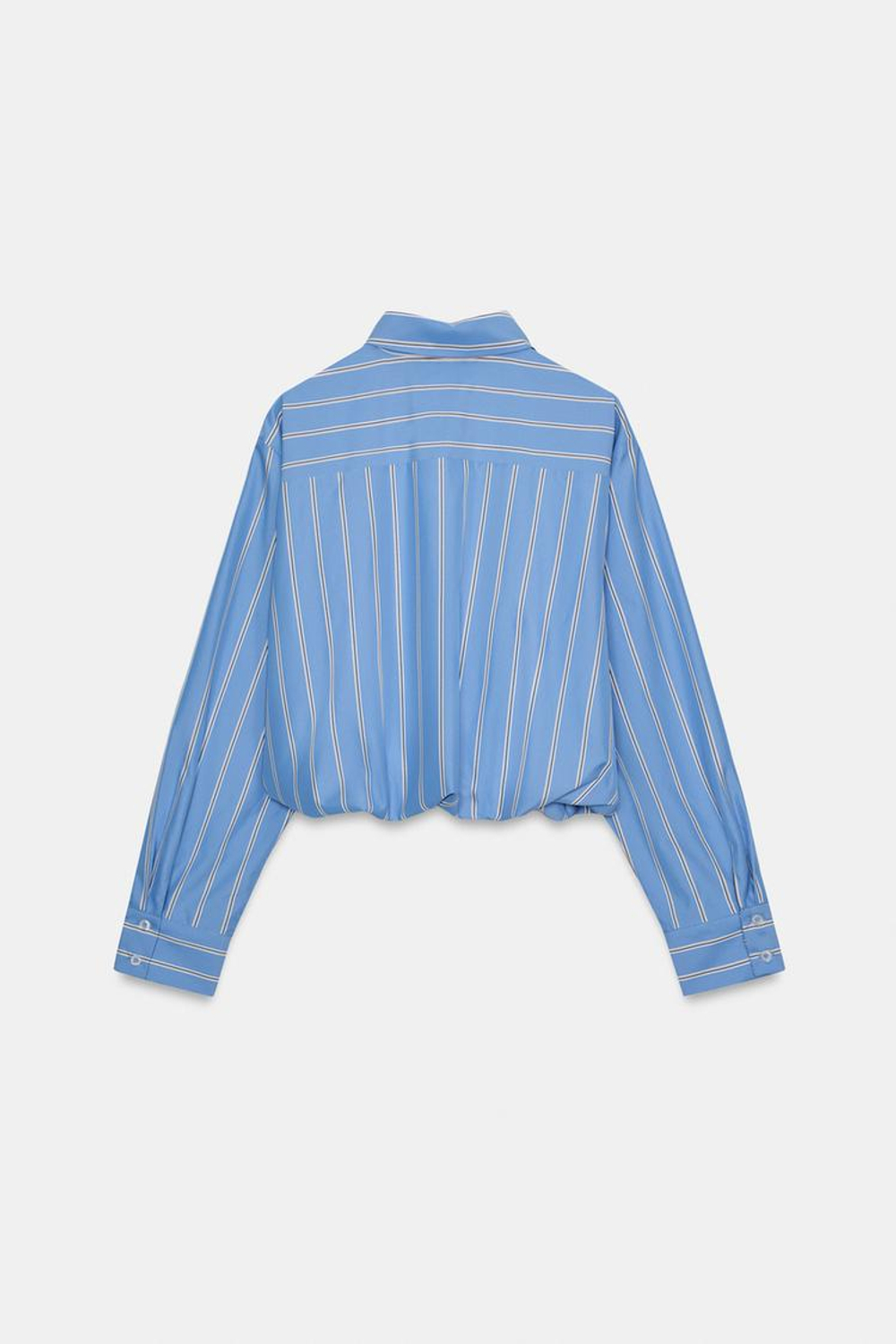 ZARA РУБАШКА GLOBO В ПОЛОСКУ, СИНИЙ/БЕЛЫЙ