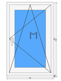 Пластиковое окно 1100 х 700 ТермА ПрАктик