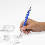 Карандаш механический 0,5 мм + грифели HB 24 штуки на блистере, BRAUBERG "METALLIC-X 05", металлические детали, 181965