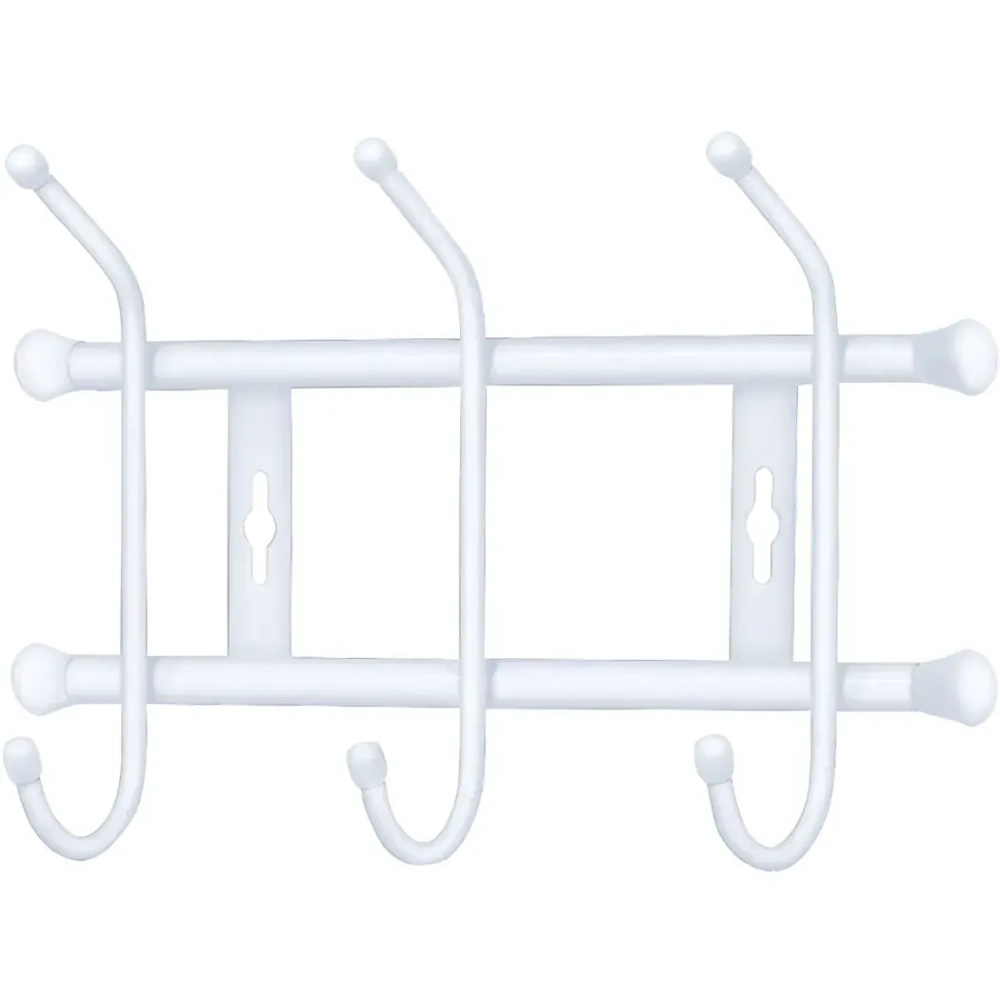 Вешалка настенная 265*180*67 (3 крючка) Матовый белый ВН3/МБ