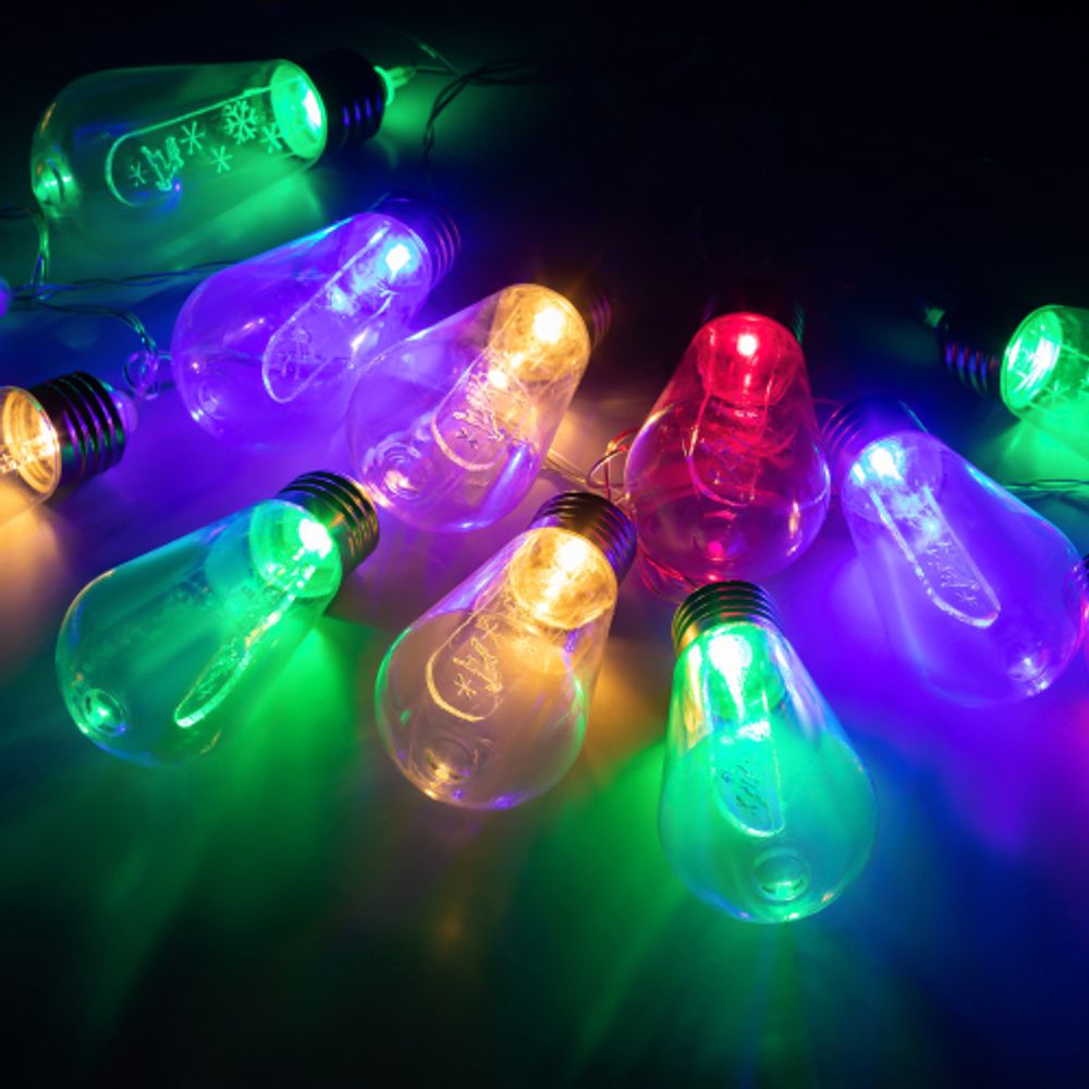 Светодиодная новогодняя гирлянда ЭРА ENIN-16M нить С Новым Годом мультиколор 3 м 10 led IP20 | Гирлянды