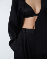 Брюки из шелка и вискозы Берберри черный