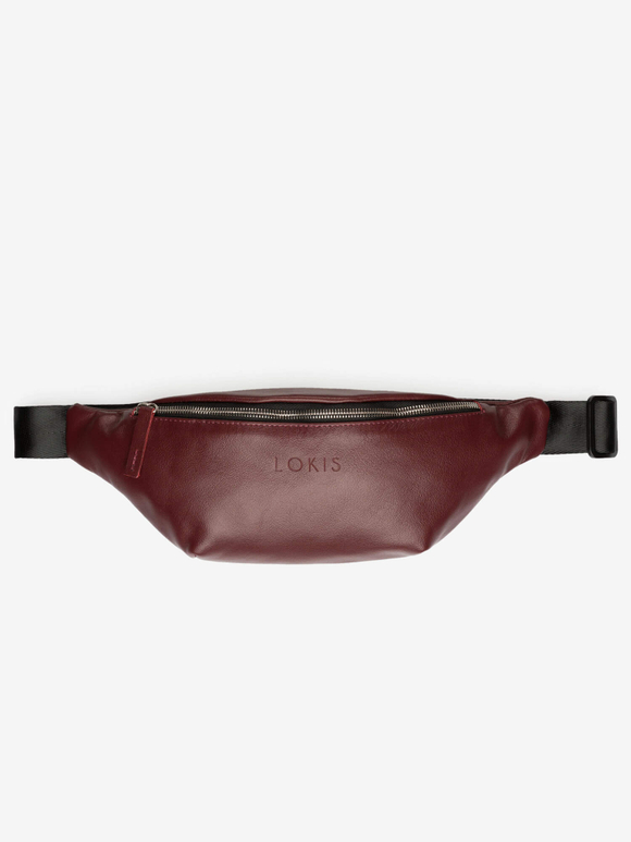 сумка поясная бордо