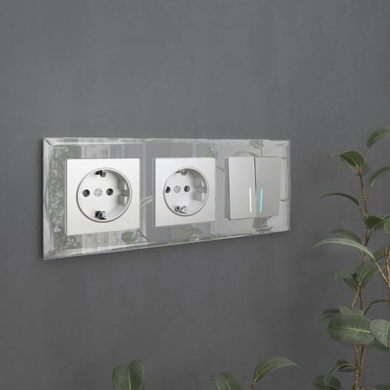 Рамка на 3 поста Werkel Diamant зеркальный W0031220 4690389158834