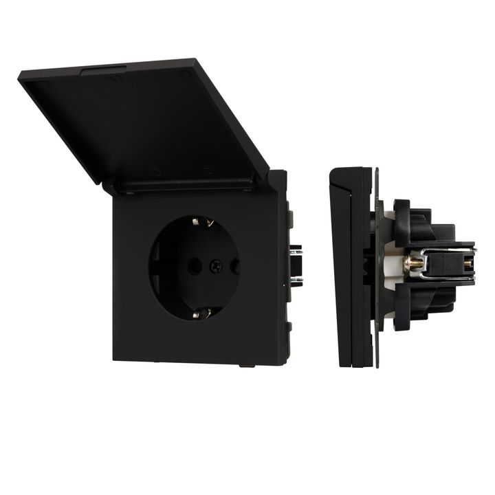 Механизм розетки влагозащищённый SCT-TENDO-MCP-SFPL-BK (230V, 16A) Arlight 054599