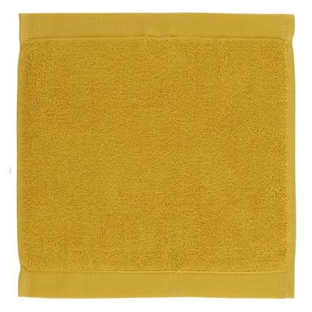 Полотенце для лица горчичного цвета из коллекции Essential, 30х30 см
