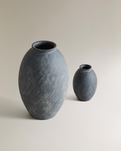 Zara Home Ваза из керамики, цвет чёрный, 13 см