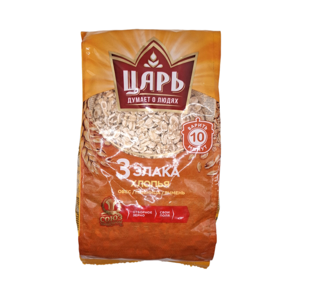 Хлопья Царь 3 злака 400 г