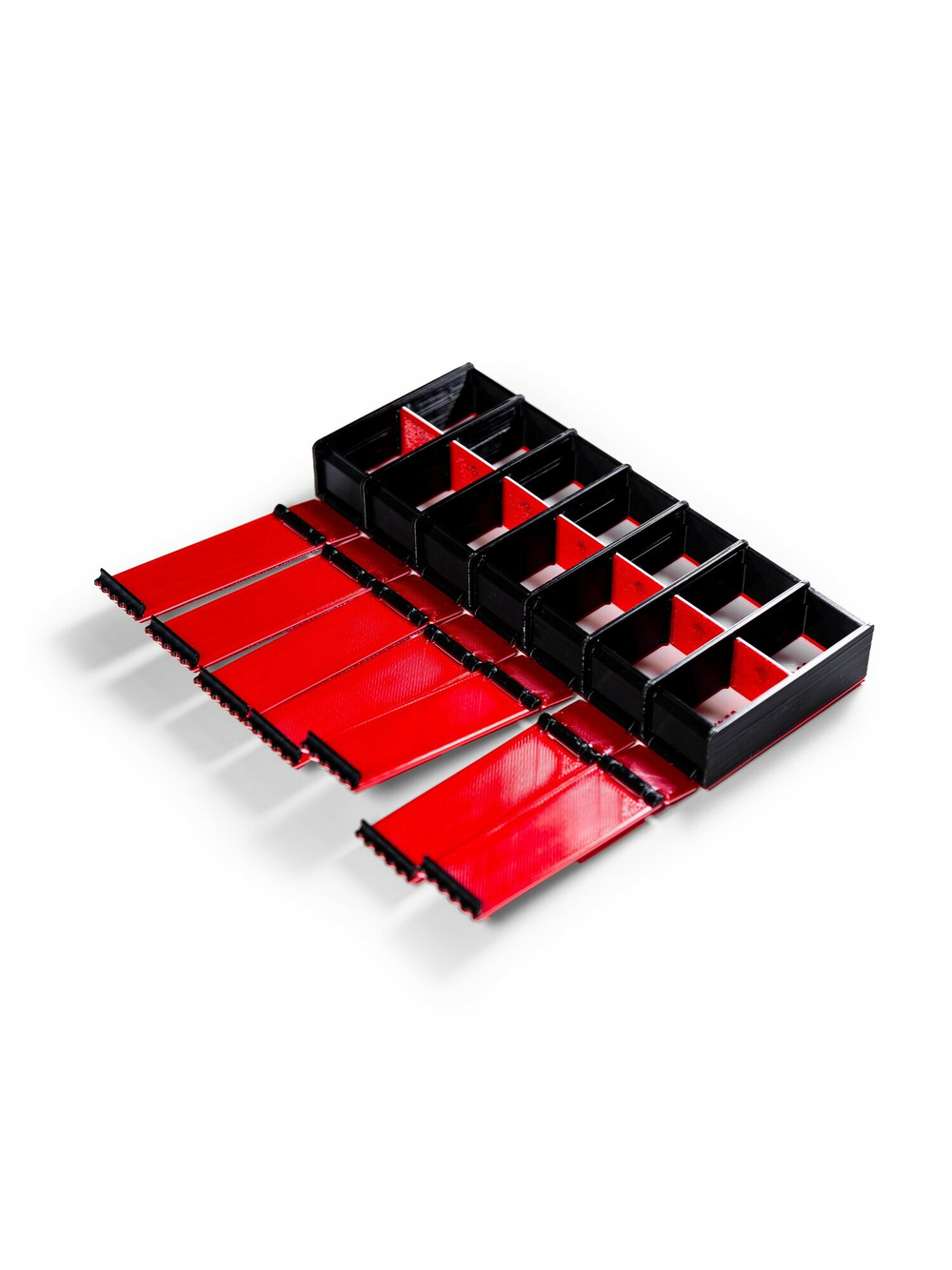 Таблетница на неделю, на русском языке, 15х6х2 см, 3D печать, красная