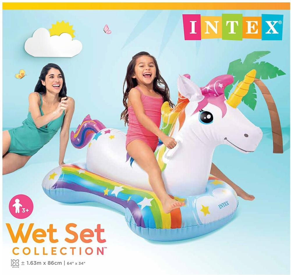 Надувной матрас-наездник Intex 57552 "Единорог", 163х86см