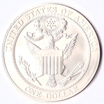 1 доллар 2008 (P) (Американский белоголовый орлан) UNC Серебро