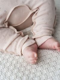 Ползунки "Нюд" из ажурного хлопка 0+