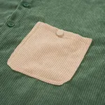 Рубашка YMKASHIX Velvet Button Det  Зелено-Песочная